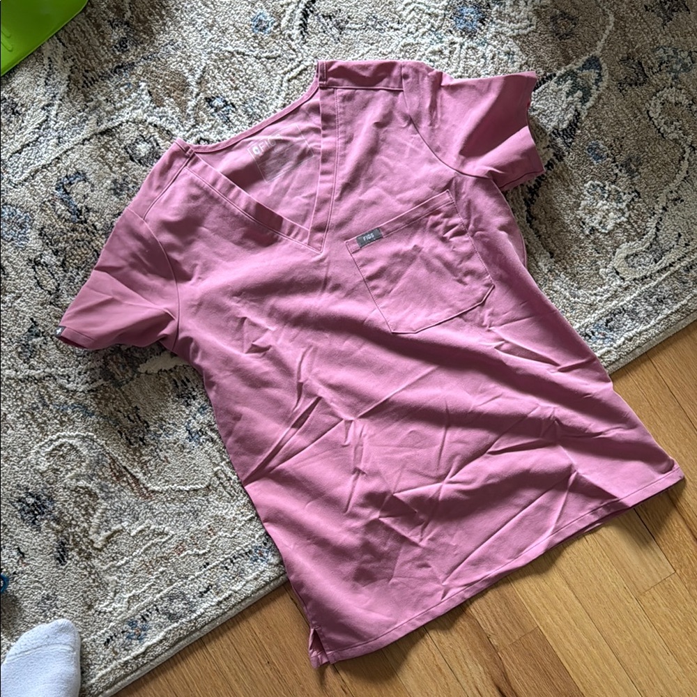 FIGS Pink Scrub Top - XS